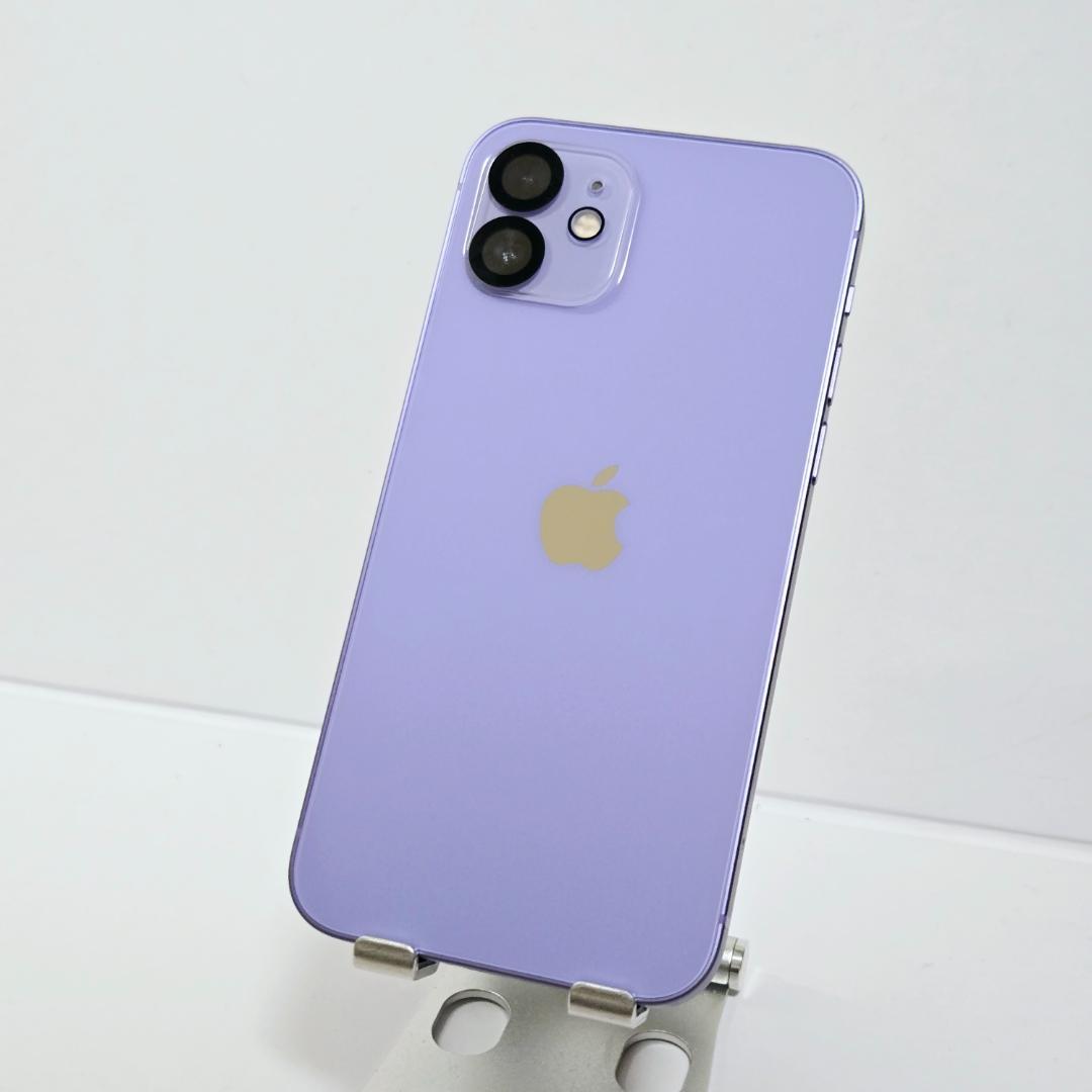 06 iPhone12 パープル SIMフリー 美品 カメラ保護フィルム付き