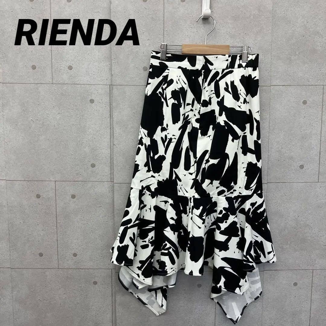 RIENDA リエンダ スカート レディース 女性 総柄 ツートンカラー M