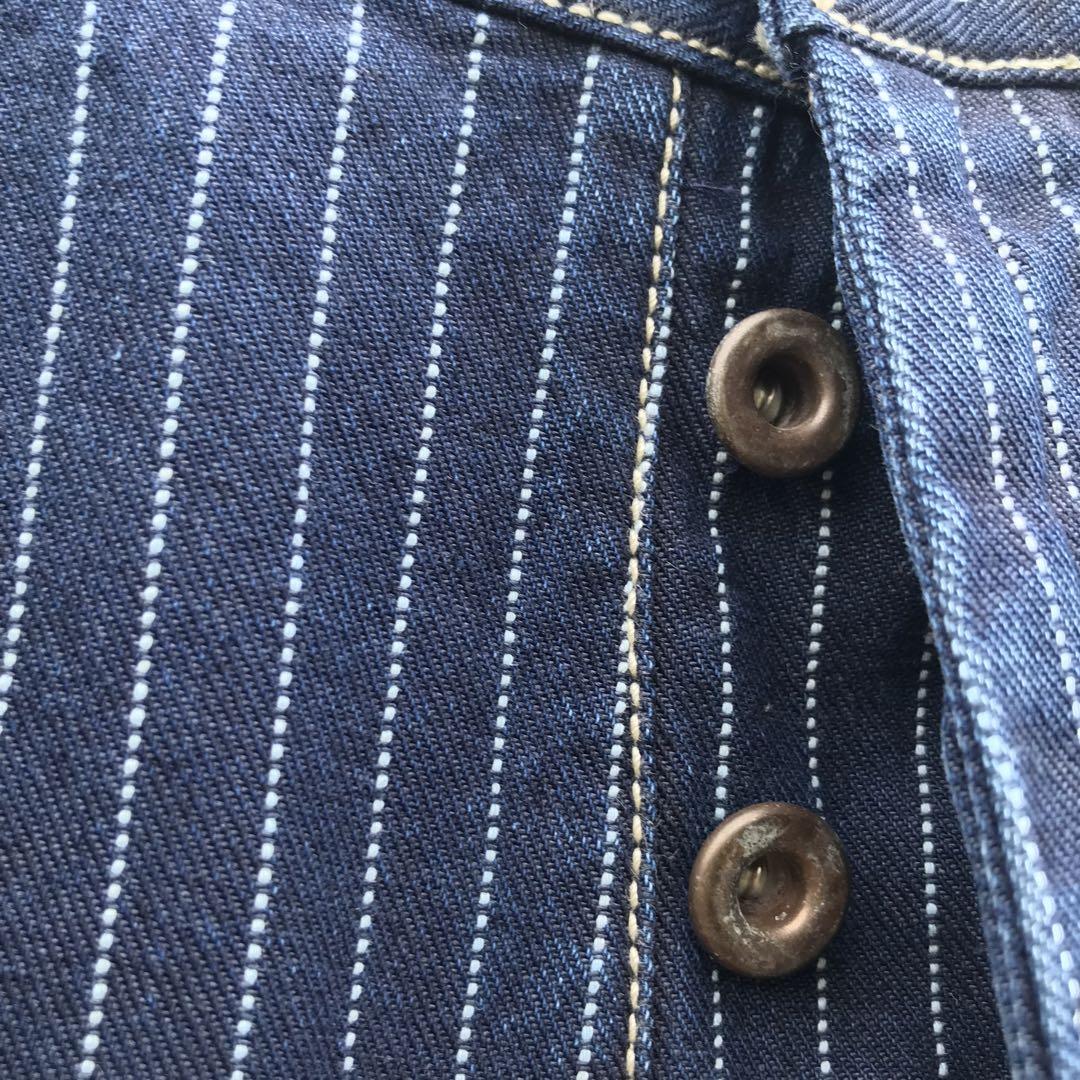 Schott　パンツ　32　ストライプ　ネイビー