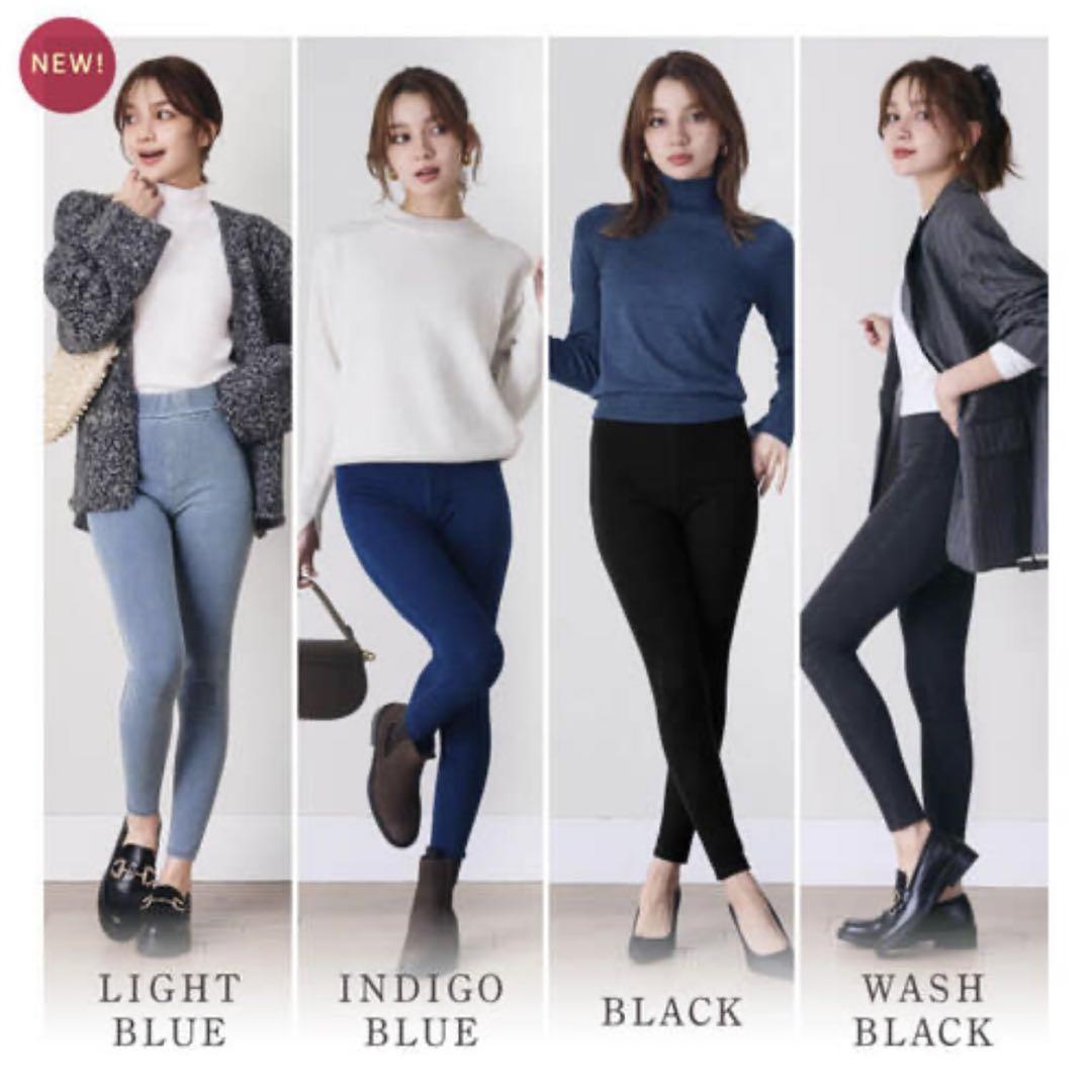 BELLE SERIES 冷感着圧デニムパンツ XL ウォッシュブラック