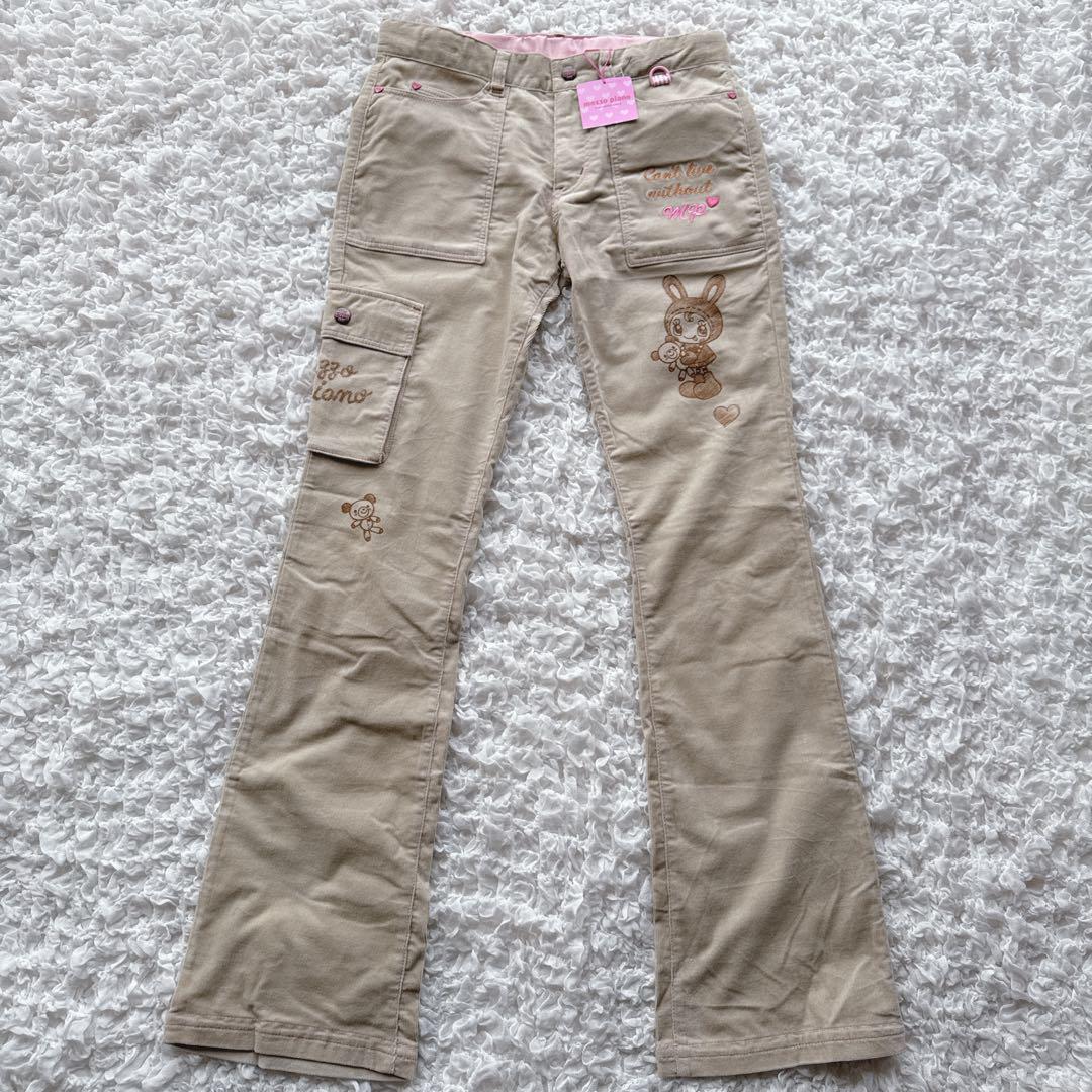 新品タグ付き メゾピアノ コーデュロイ パンツ ベリエちゃん カーゴパンツ