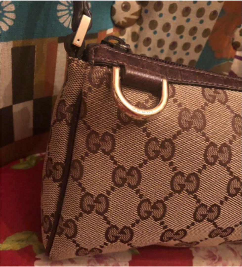リアルナン❂ 美品 ハンドバッグ アクセサリーポーチ グッチ kJSMa-m72124621194 GUCCI GG柄 キャンパス ﹟れがありま