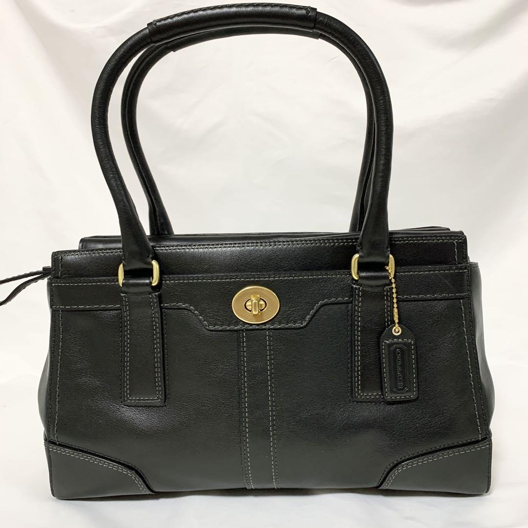 コーチ COACH トートバッグ レザー ターンロック ブラック 11047 コーチ COACH トートバッグ レザー ターンロック ブラック 11047