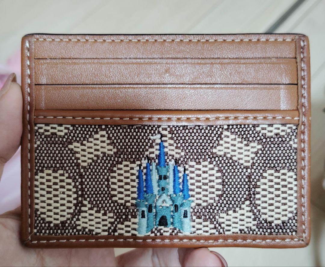 Disney x Coach カードケース ブラウン