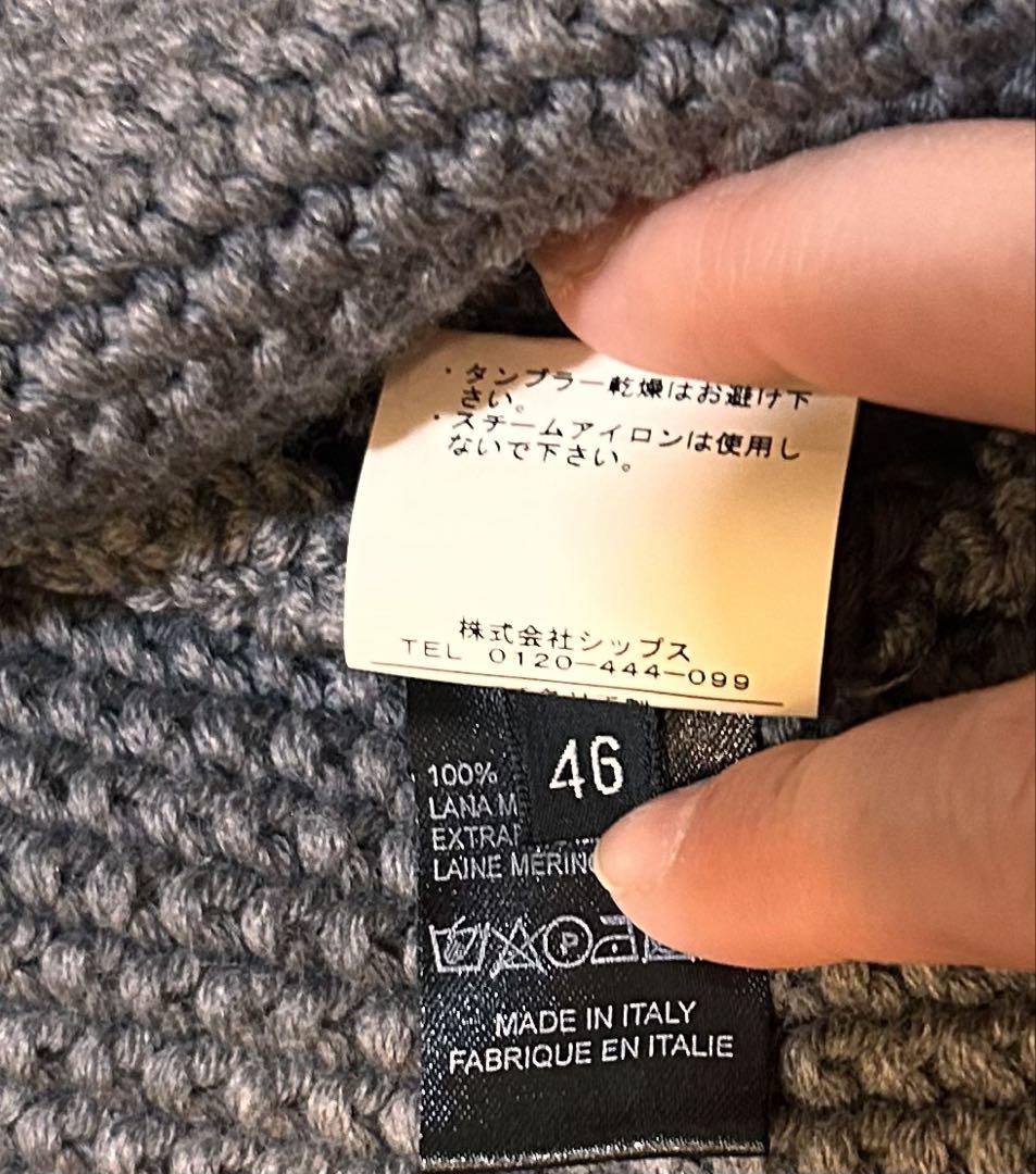 【極美品】ROBERTO COLLINA グレー　ニットカーディガン