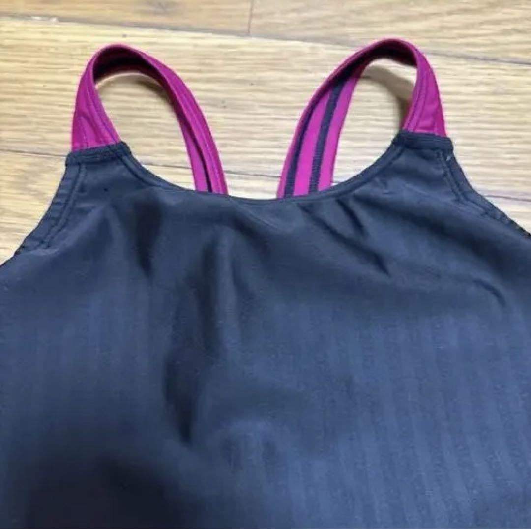 【ミズノ 】競泳水着 Lサイズ ブラック、ピンク系
