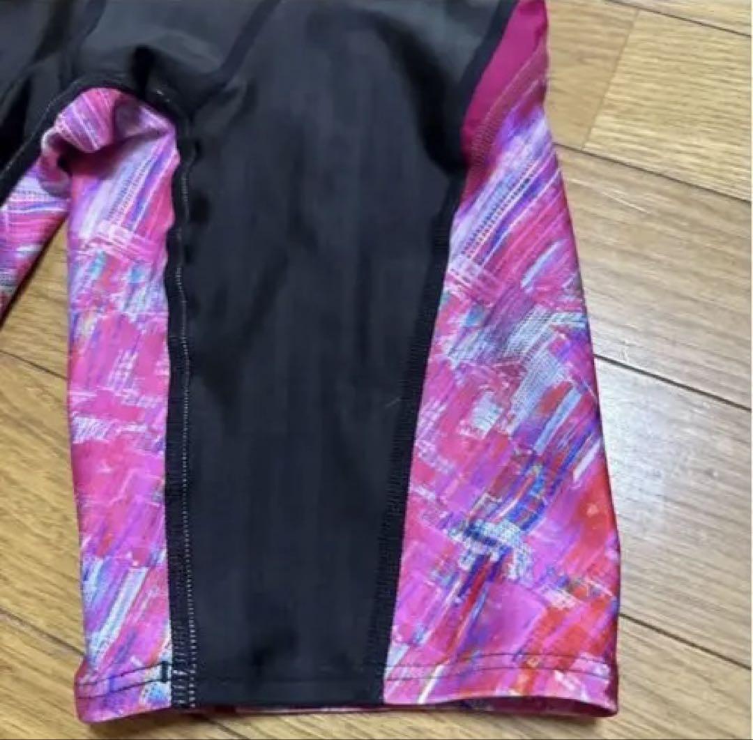 【ミズノ 】競泳水着 Lサイズ ブラック、ピンク系