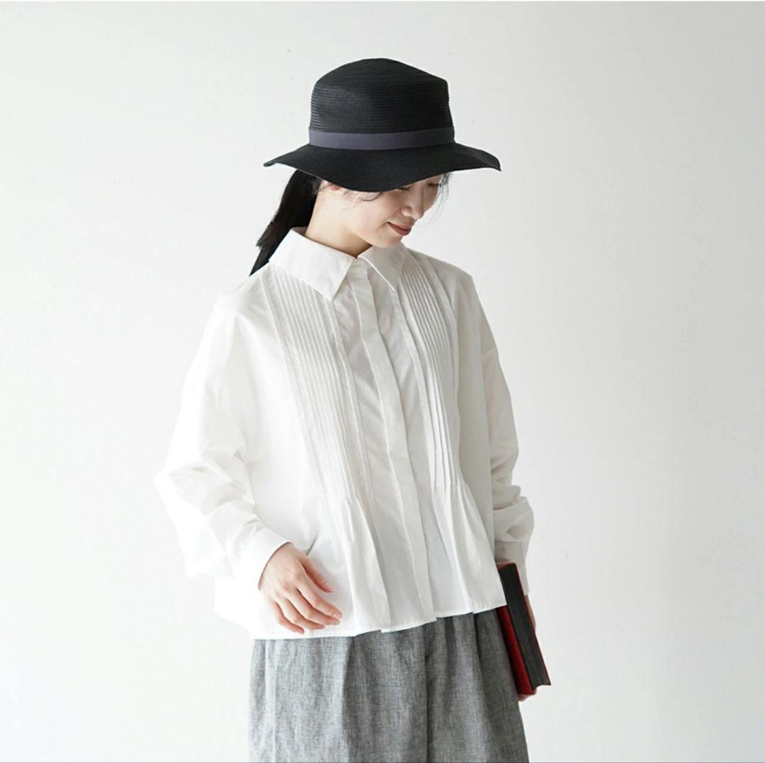 【極美品】近年 22SS ミズイロインド ピンタックショートシャツ ワイド F 極美品】近年 22SS ミズイロインド ピンタックショートシャツ