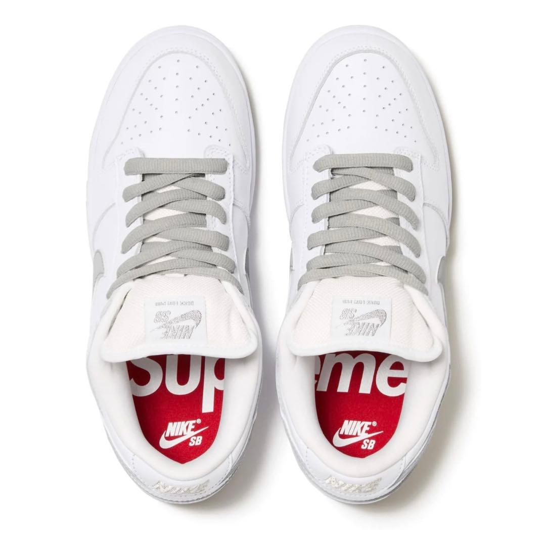 Supreme × Nike SB Dunk Low White 25FW