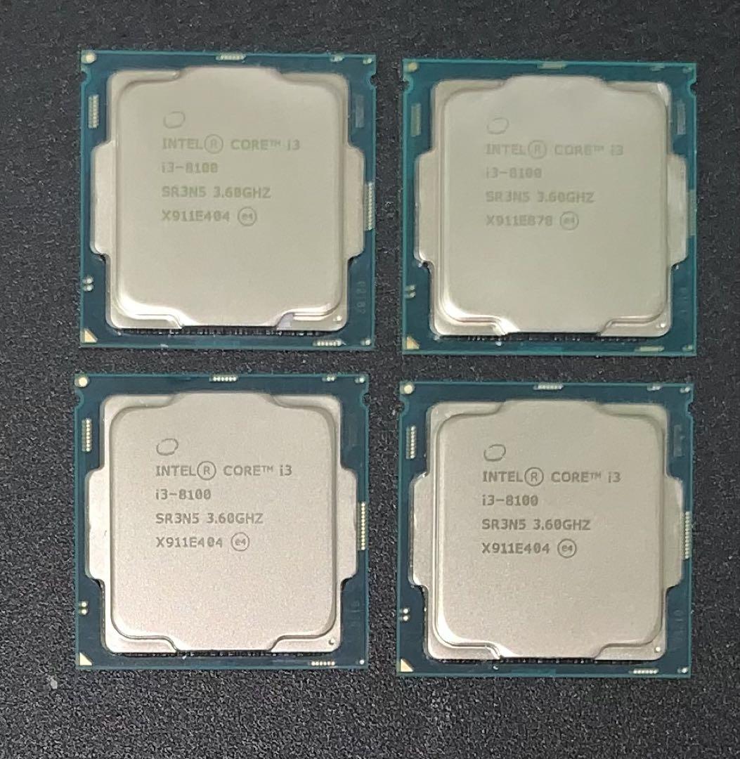 INTEL R CORE™︎ i3-8100 SR3N5 3.60GHZ 4個