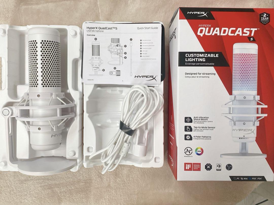 【美品】HyperX QuadCast S マイク ホワイト