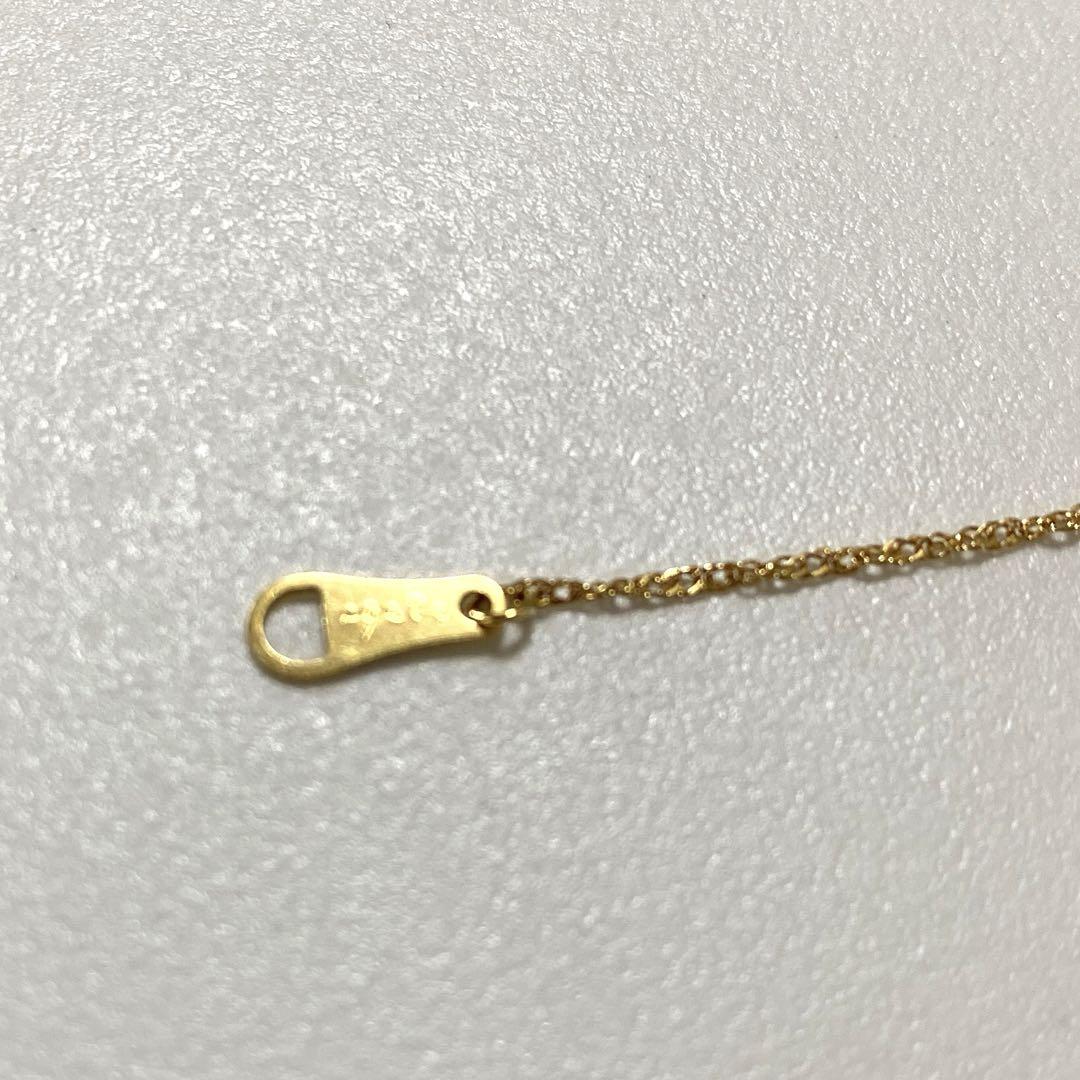 K18刻印入り スクリューチェーン ネックレス　ヘッド1点つきageteアガット K18刻印入り スクリューチェーン ネックレス ヘッド1点つきagete
