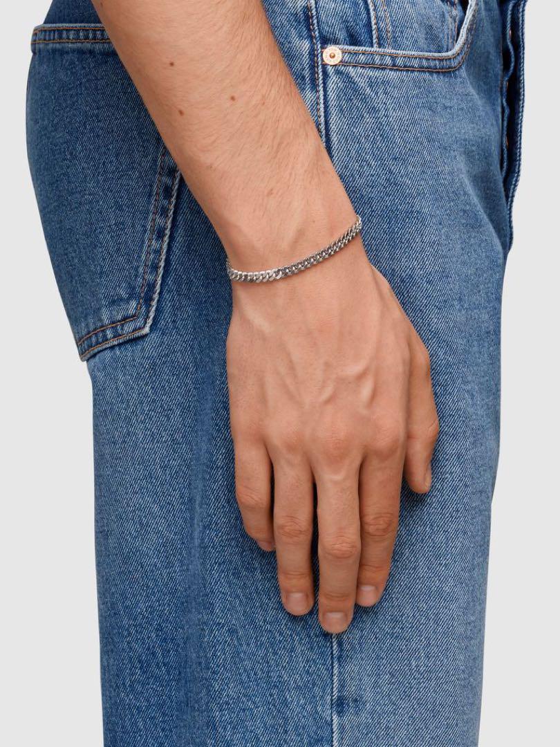 【美品】TOMWOOD トムウッド　カーブチェーンブレスレット　シルバー925