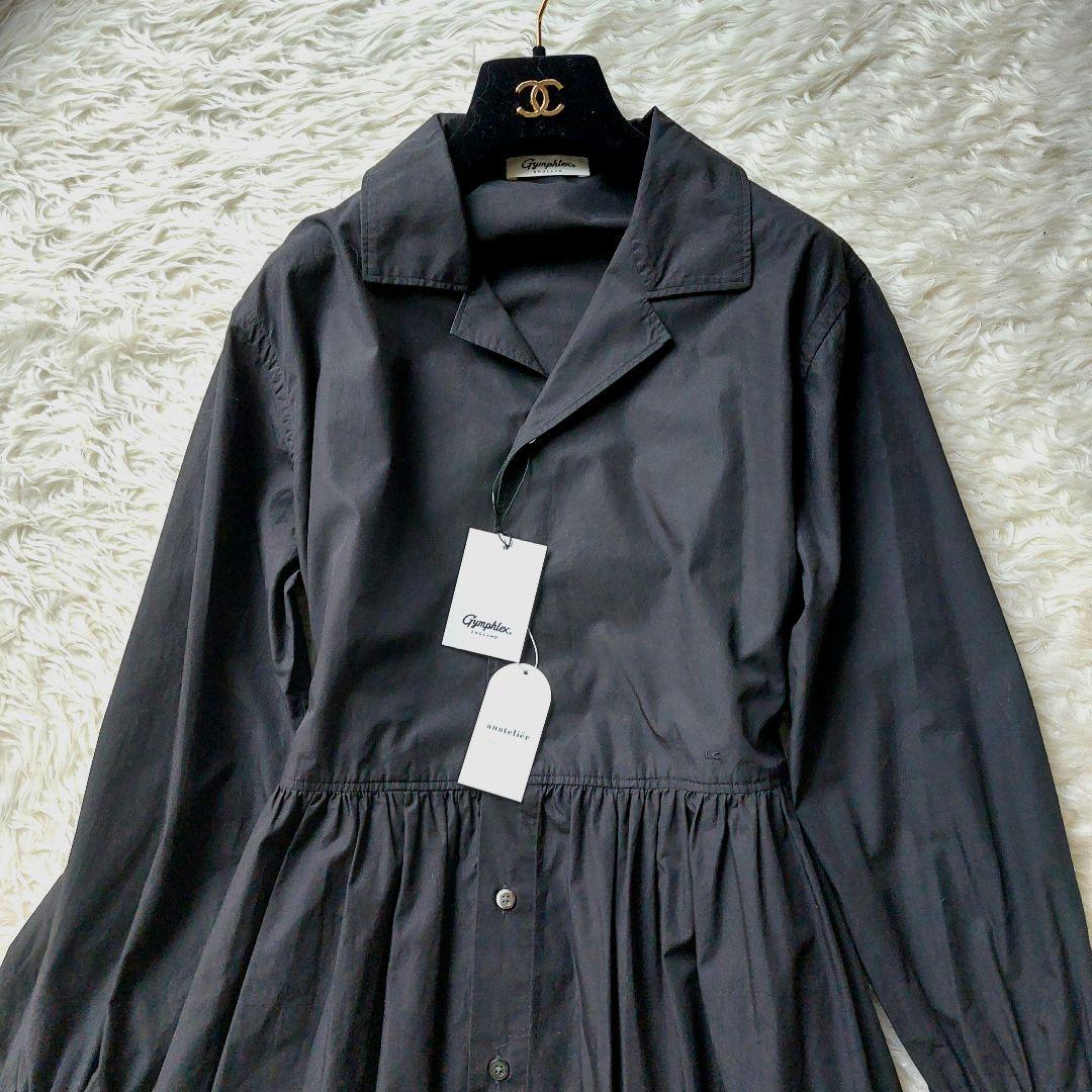 新品タグ付き✨ジムフレックス　シャツワンピース　ゆったりサイズ　ロング　黒　14