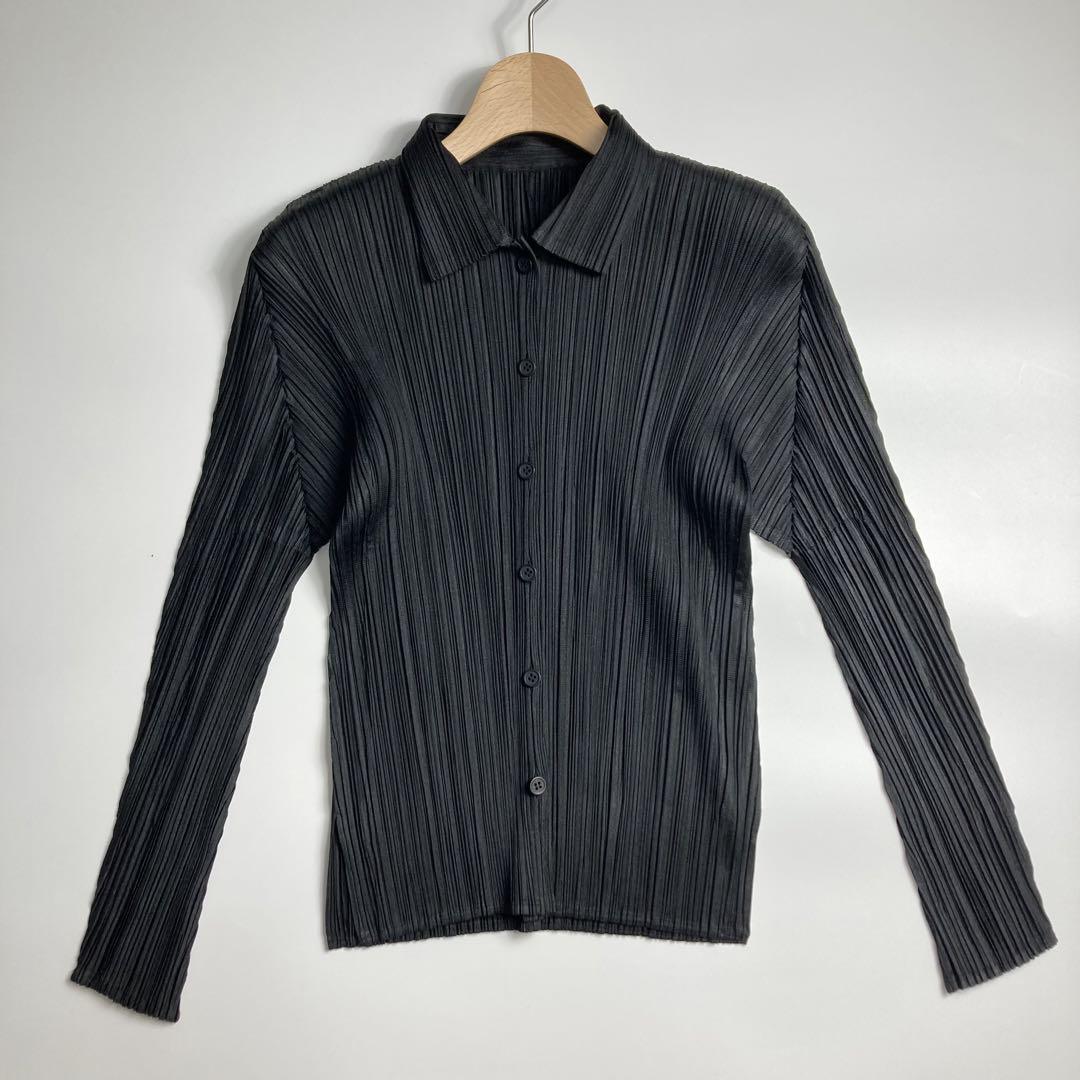 美品 PLEATS PLEASE プリーツプリーズ 長袖 カットソー 黒 3｜ファッション