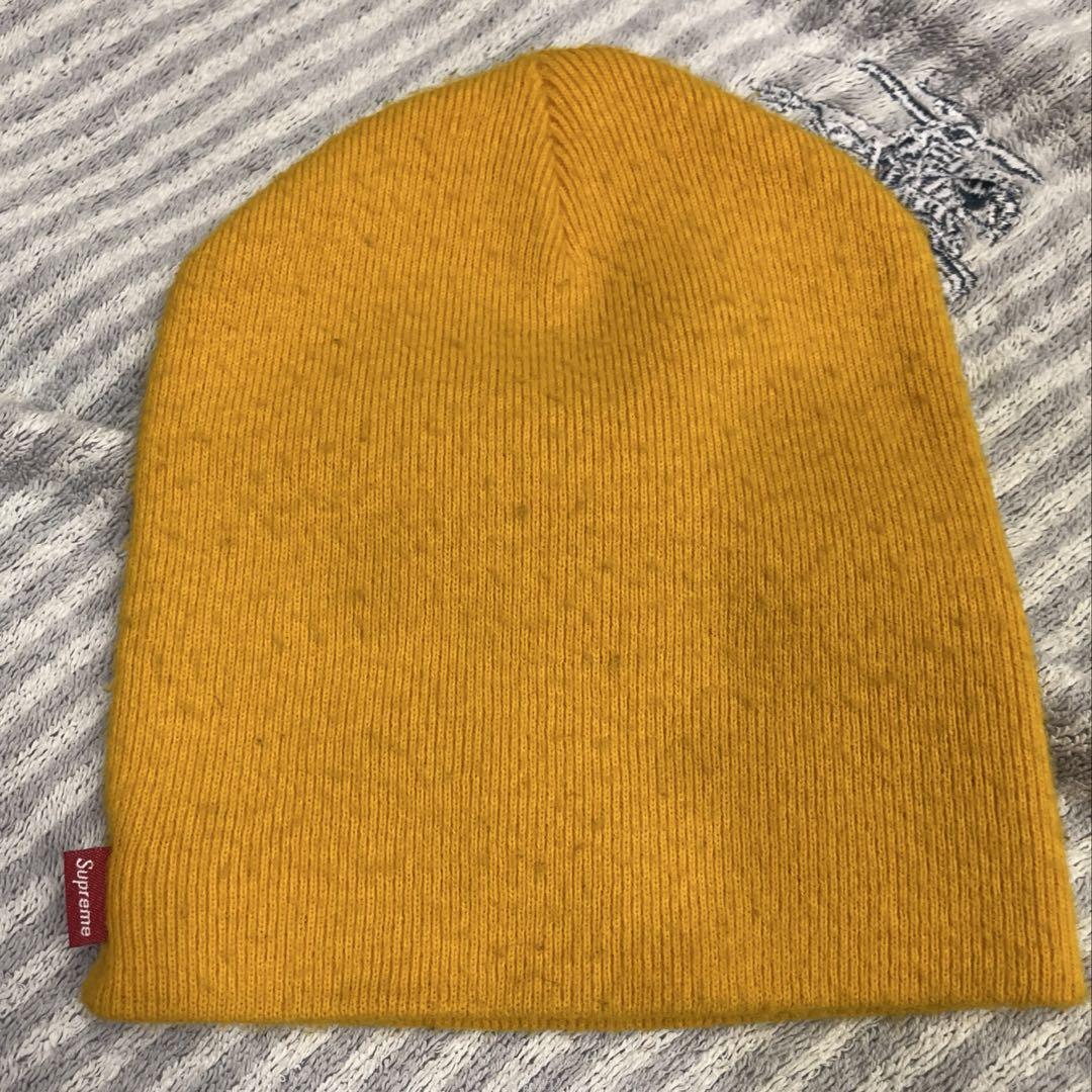 Supreme ニット帽 マスタード色 フリーサイズ