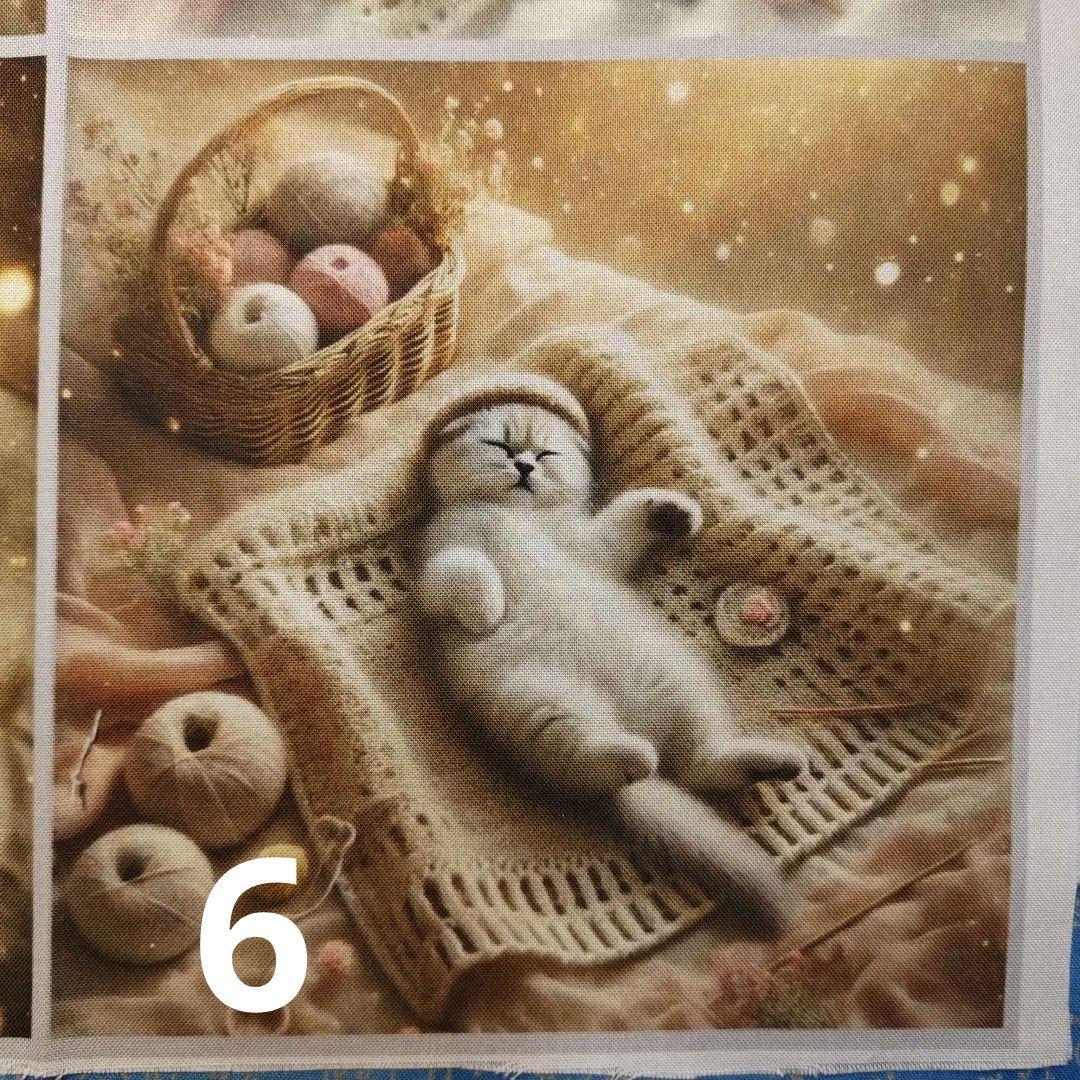 ★オーダーページ★ハンカチ　毛糸玉　ねこちゃん　居眠り柄6/12