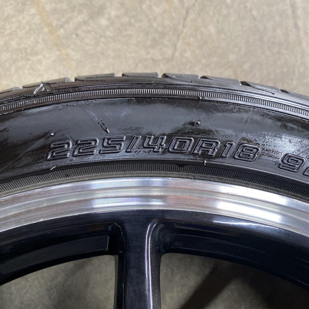 中古溝あり‼️18インチホイールセット 225/40R18プリウス等