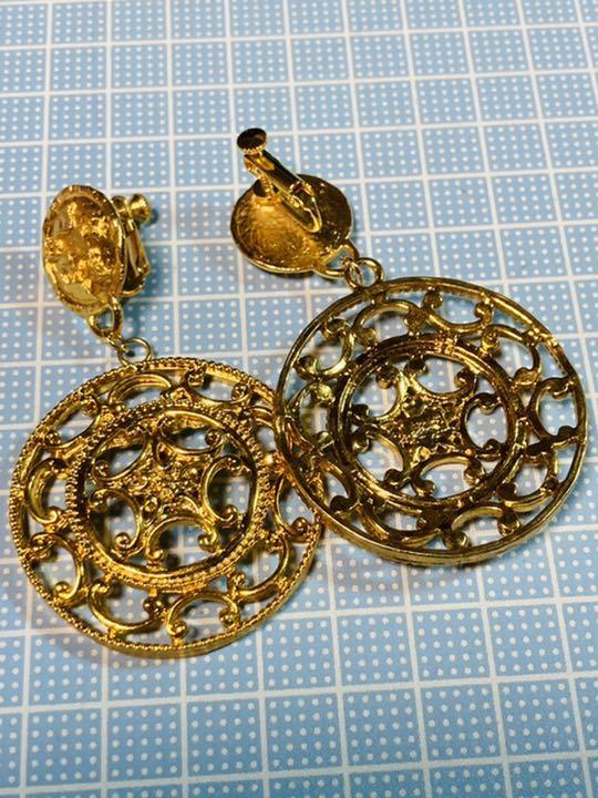 SALE handmadeイヤリング アクセサリーリメイク 特大ゴールド 1j6il-m72150189319 即納高評価