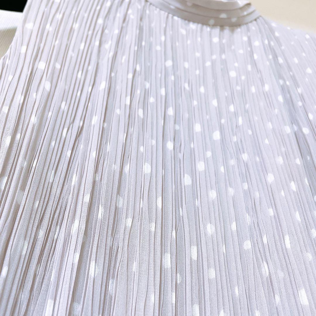 ANAYI】超美品☆アナイ ドット柄シフォンロングノースリーブ