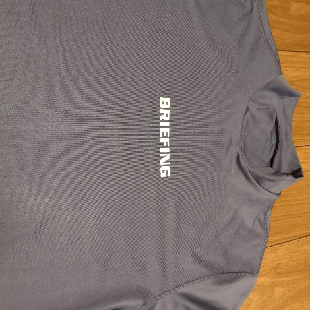 ブリーフィング　モックネックシャツ　Mサイズ　グレージュ