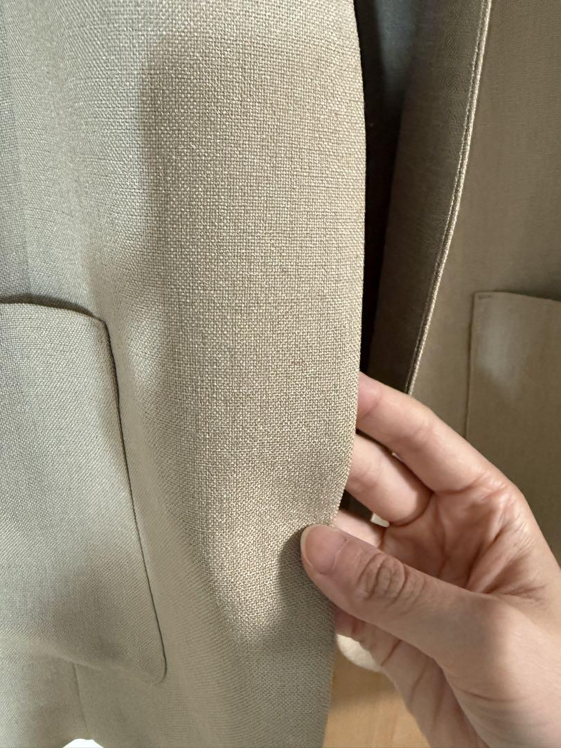 【美品か】Spick & Span リネンノーカラージャケット