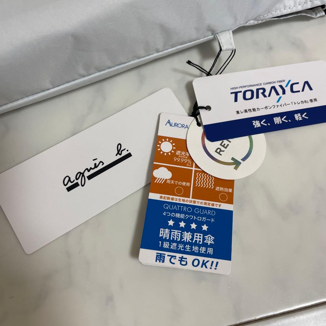 【新品未使用】agnes b. アニエスベー 晴雨兼用 折りたたみ傘 大判