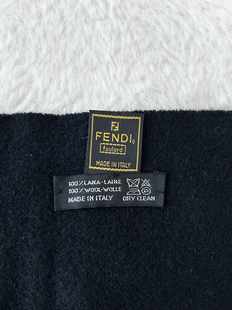 FENDI ウールマフラー ブラック