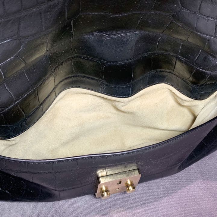 美品】アニヤ ハインドマーチ ハンドバッグ カーカー クロコ 型押し