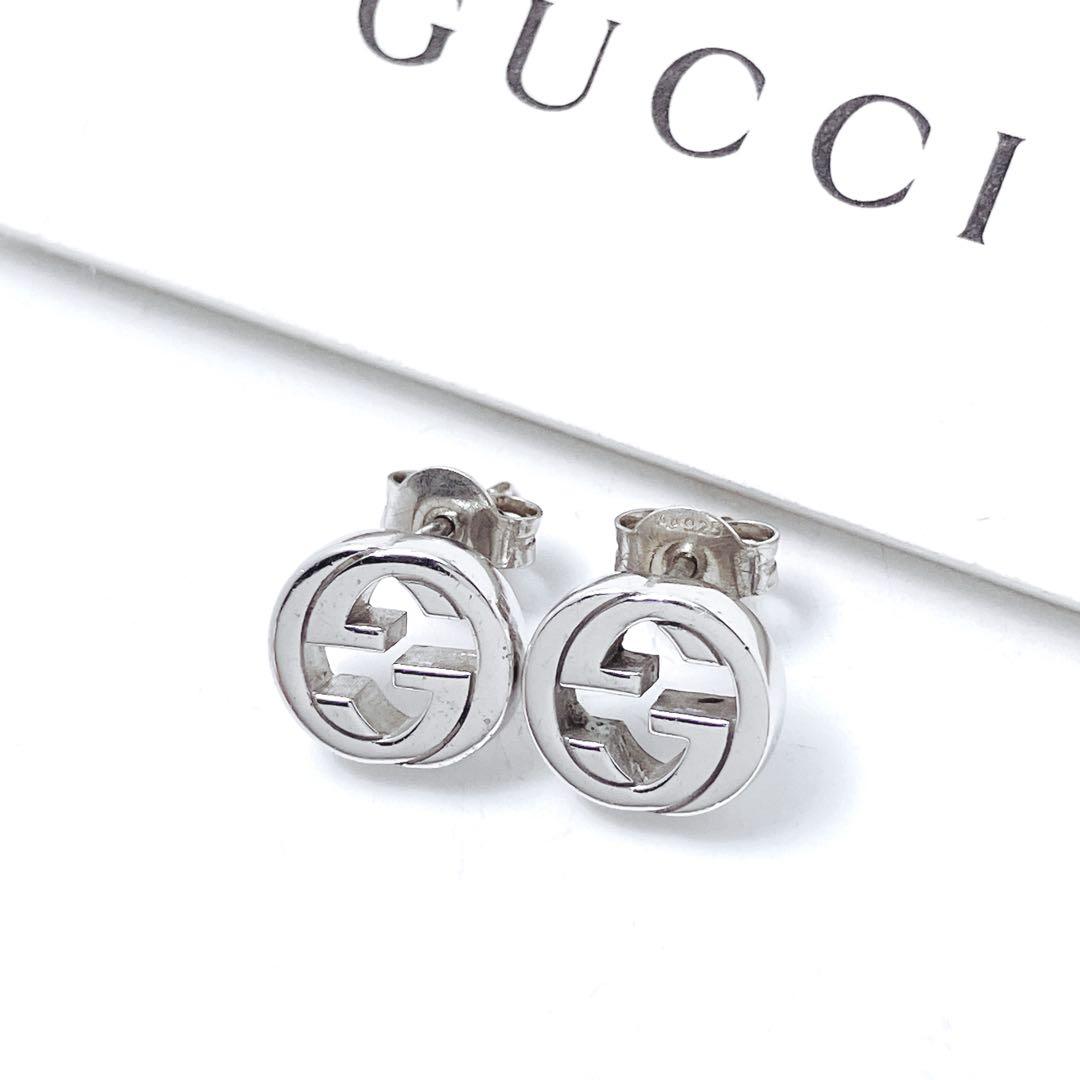 洗浄済 グッチ GUCCI 925 ピアス シルバー レディース 両耳 Y512