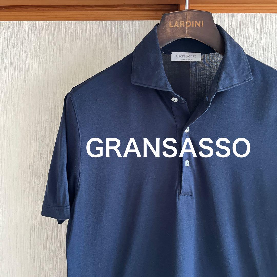 あっちー様GRANSASSO マーセライズ コットン シルケット加工　ポロシャツ