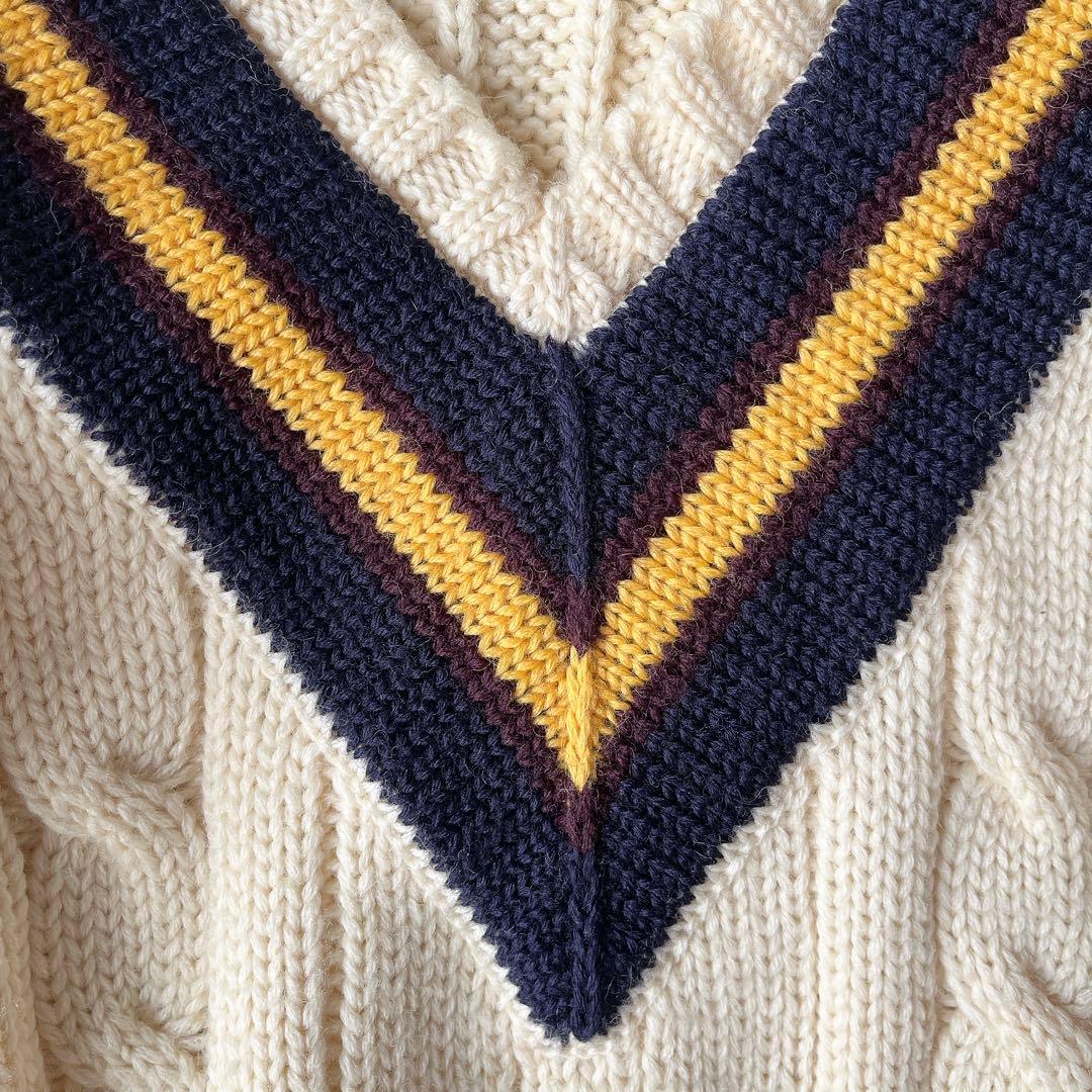 【美品】ポロラルフローレン チルデンニット セーター ケーブル編みニット 【美品】ポロラルフローレン チルデンニット セーター ケーブル編みニット