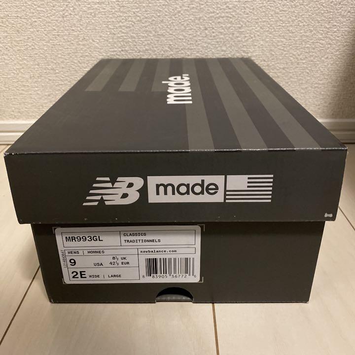 らくらくメ New Balance MR993 GL 27cm US9 グレー 新品 4g3qs-m72177590697 オーラリー