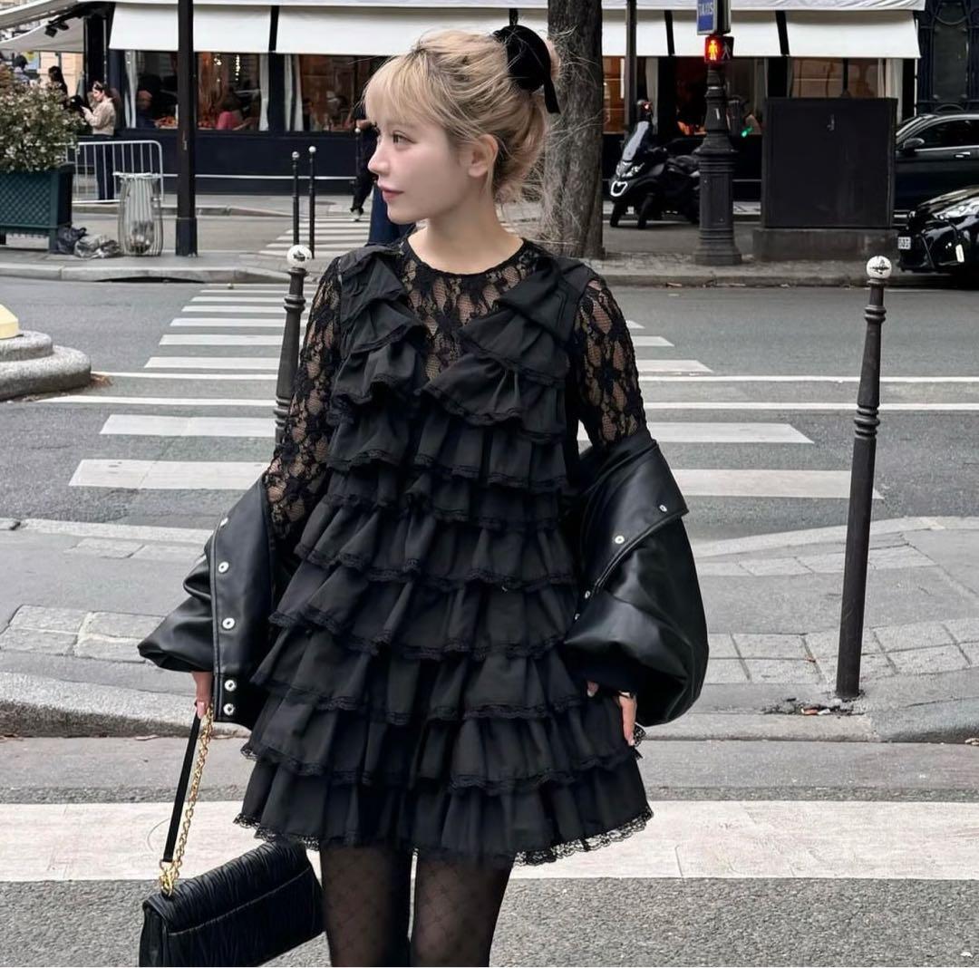 angel wings mini dress (black) | Treat ürself