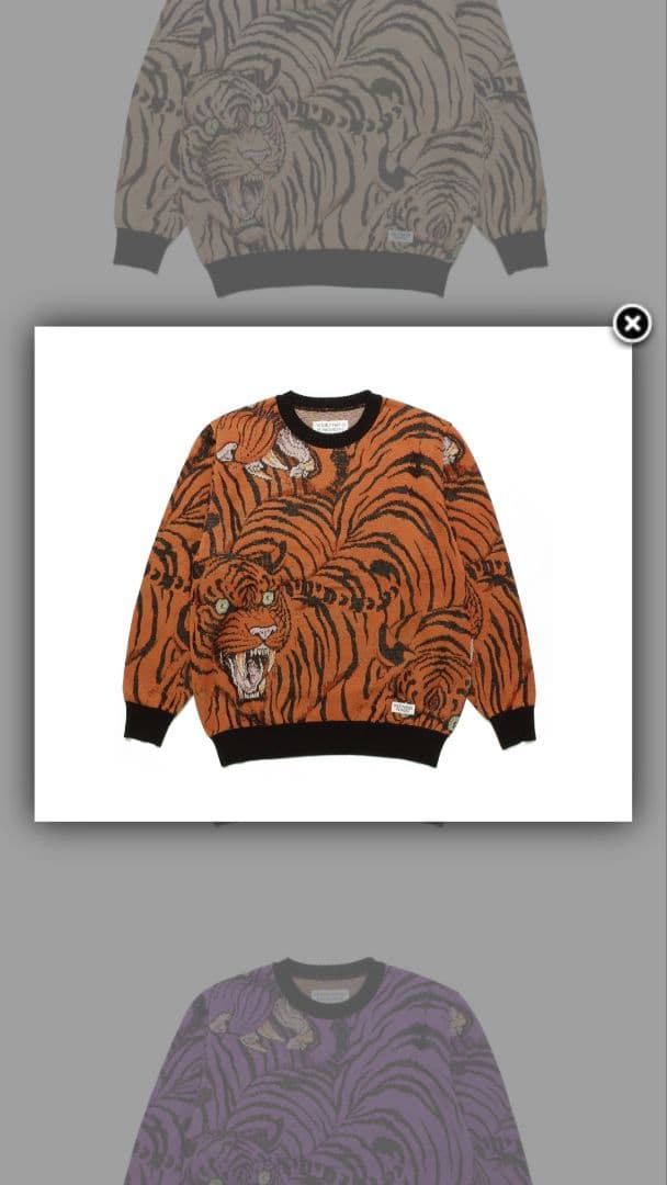 新発売 セールmサイズ ワコマリア ティムリーハイ ジャカード セーター