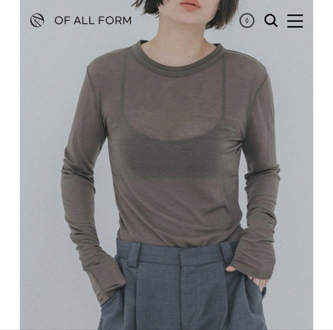 【りお】OF ALL FORM DOUBLE SHEER WOOL TOP