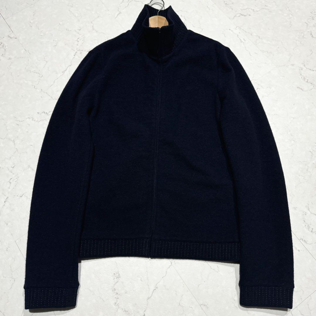 希少】miumiu men 99-00 ウールスタンドカラーニットブルゾン 紺 希少】miumiu men 99-00 ウールスタンドカラーニットブルゾン 紺