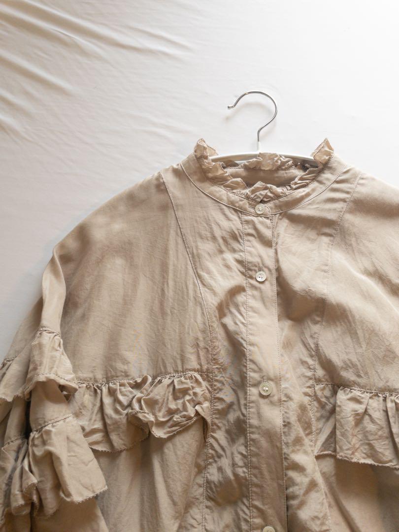 【まんぼう】spick and span コットンシルクティアードブラウス