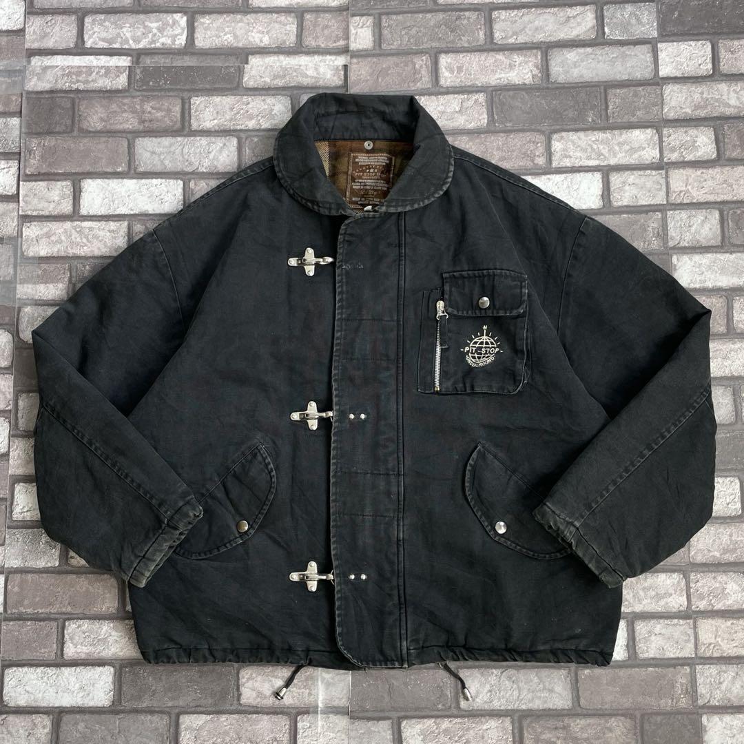 -90\'s Italy made duck work jacket Black