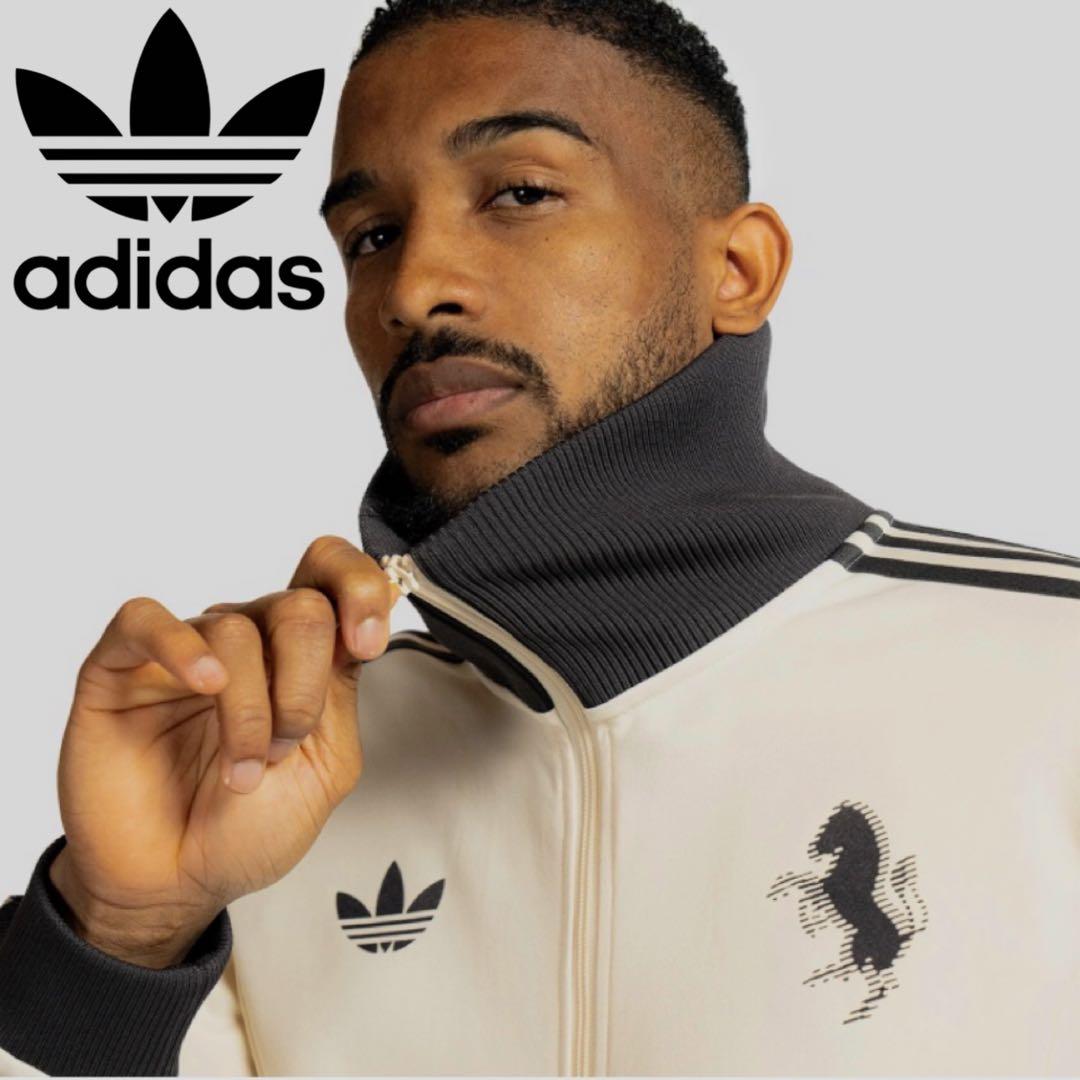 新品3XL⭐️adidasユベントス トラックジャケット トレファイル ベージュ灰