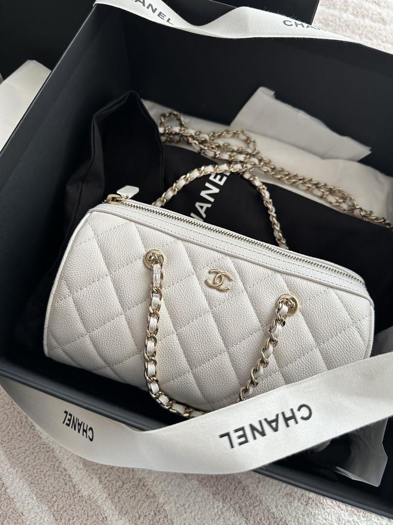 CHANEL 25P ミニボストンBag キャビアチェーンクラッチ 新品定価