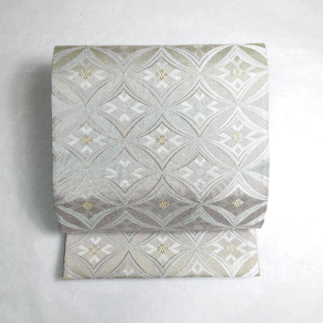 正絹 袋帯 六通柄 七宝 幾何学文様 豪華絢爛 極上 逸品 正絹 袋帯 六通柄 七宝 幾何学文様 豪華絢爛 極上 逸品