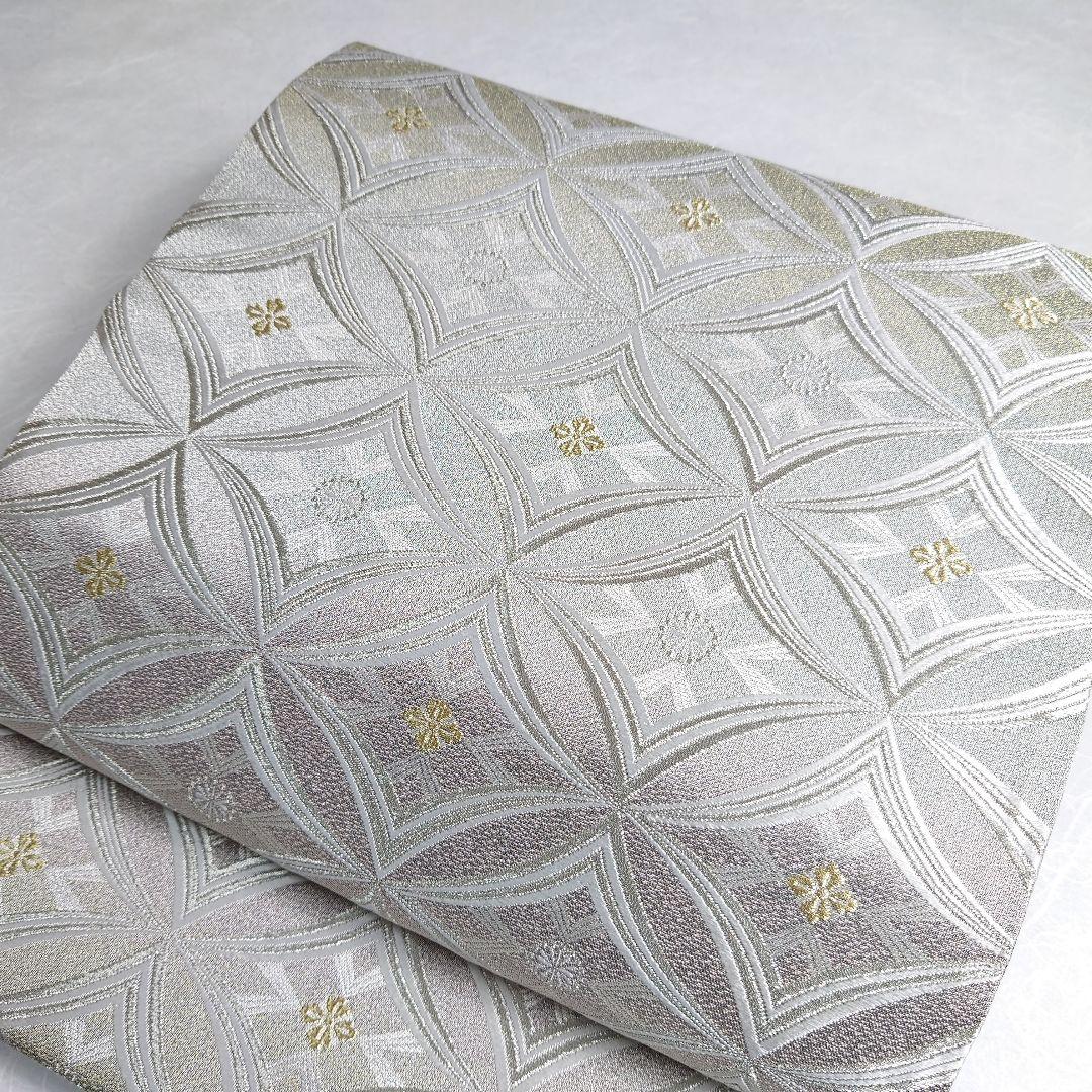 正絹 袋帯 六通柄 七宝 幾何学文様 豪華絢爛 極上 逸品 正絹 袋帯 六通柄 七宝 幾何学文様 豪華絢爛 極上 逸品