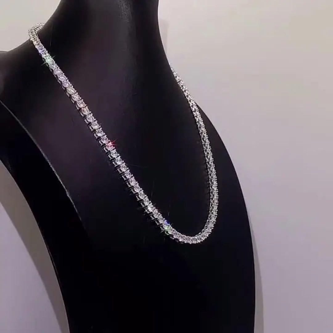 品多く Z世代のリアルを反映｜モアサナイトテニスチェーンネックレス アクセサリー