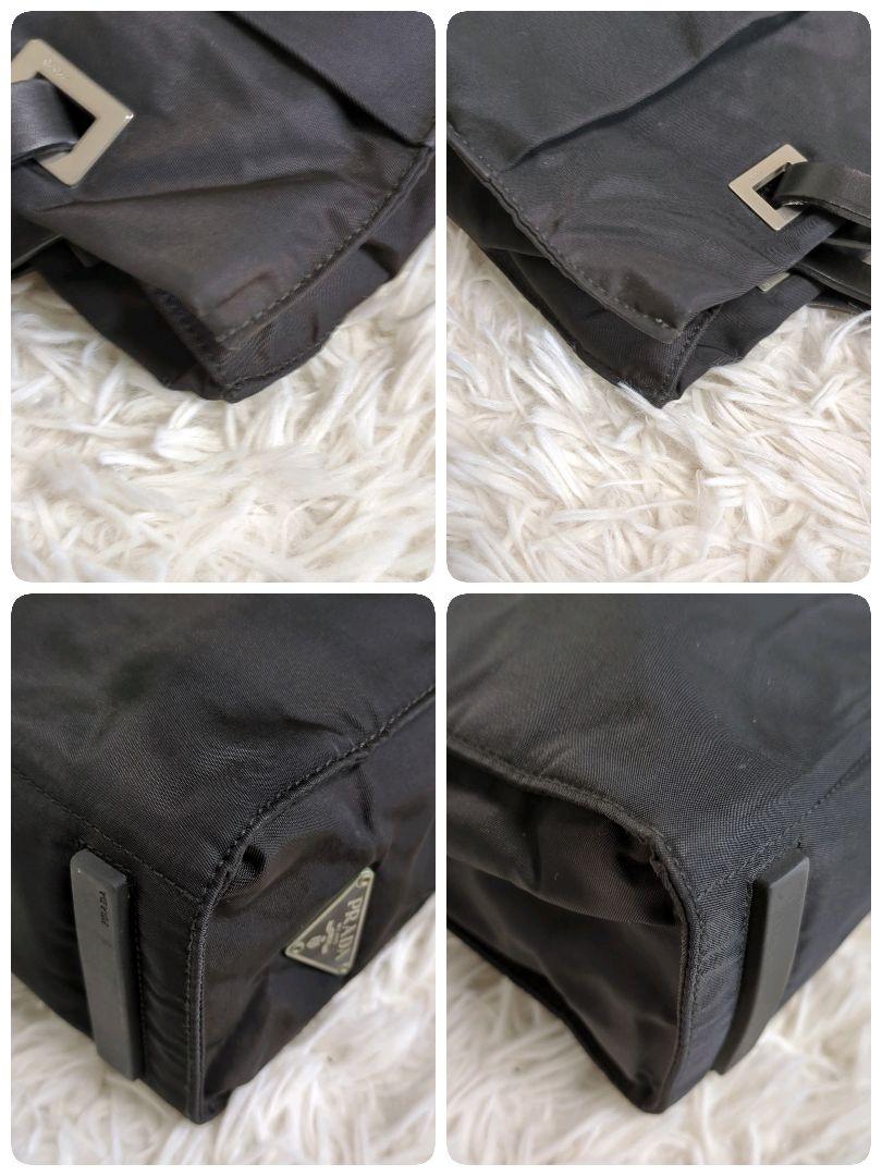 【美品】PRADA☆プラダ トートバッグ テスート ナイロン 三角ロゴ 黒