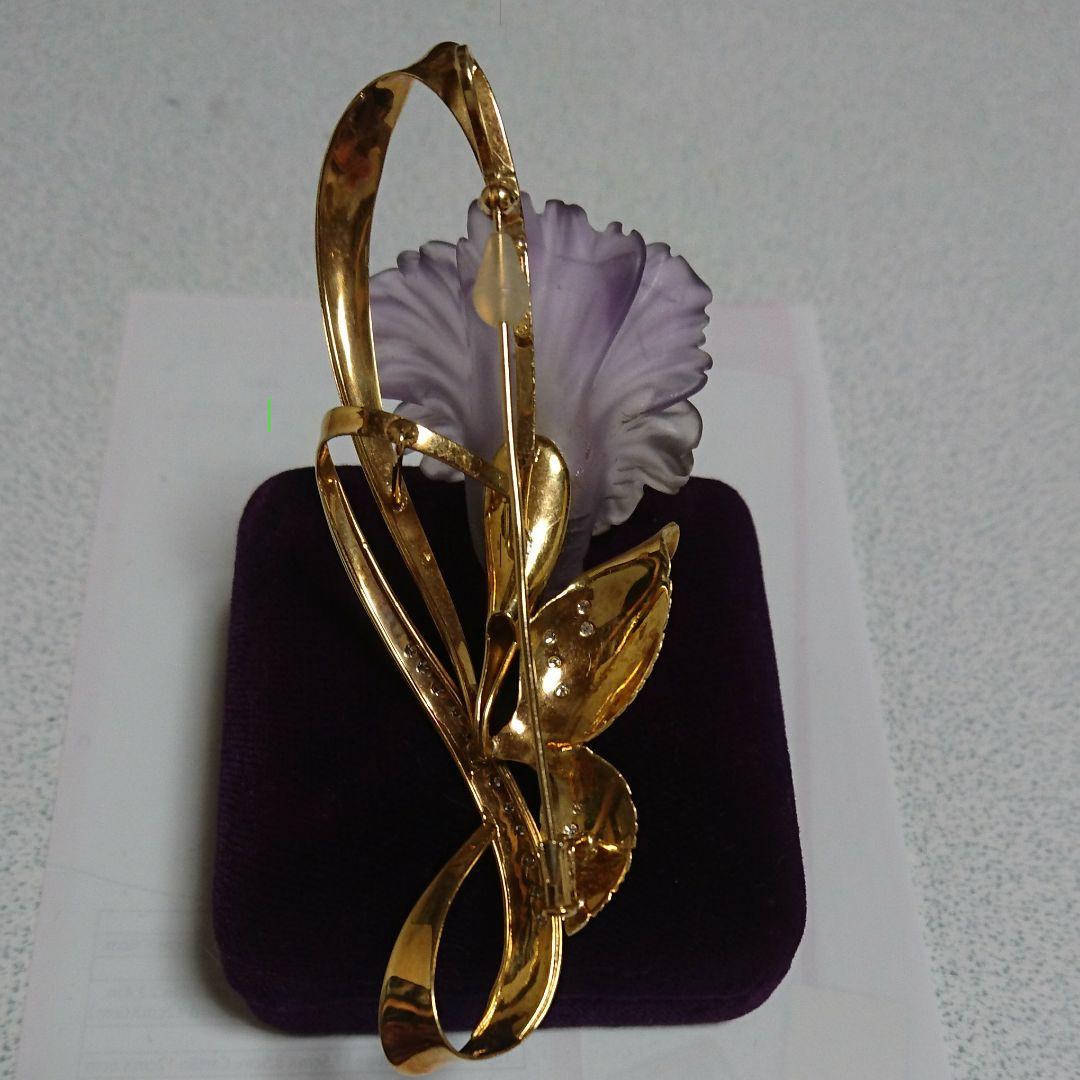 クラシックK18ユリの花のブローチ ブローチ | socearq.org