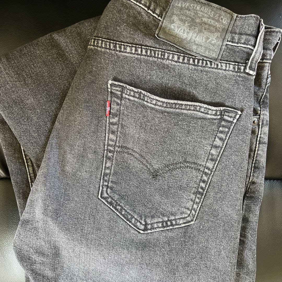 リーバイスブラック(加工)デニム505古着 画像1