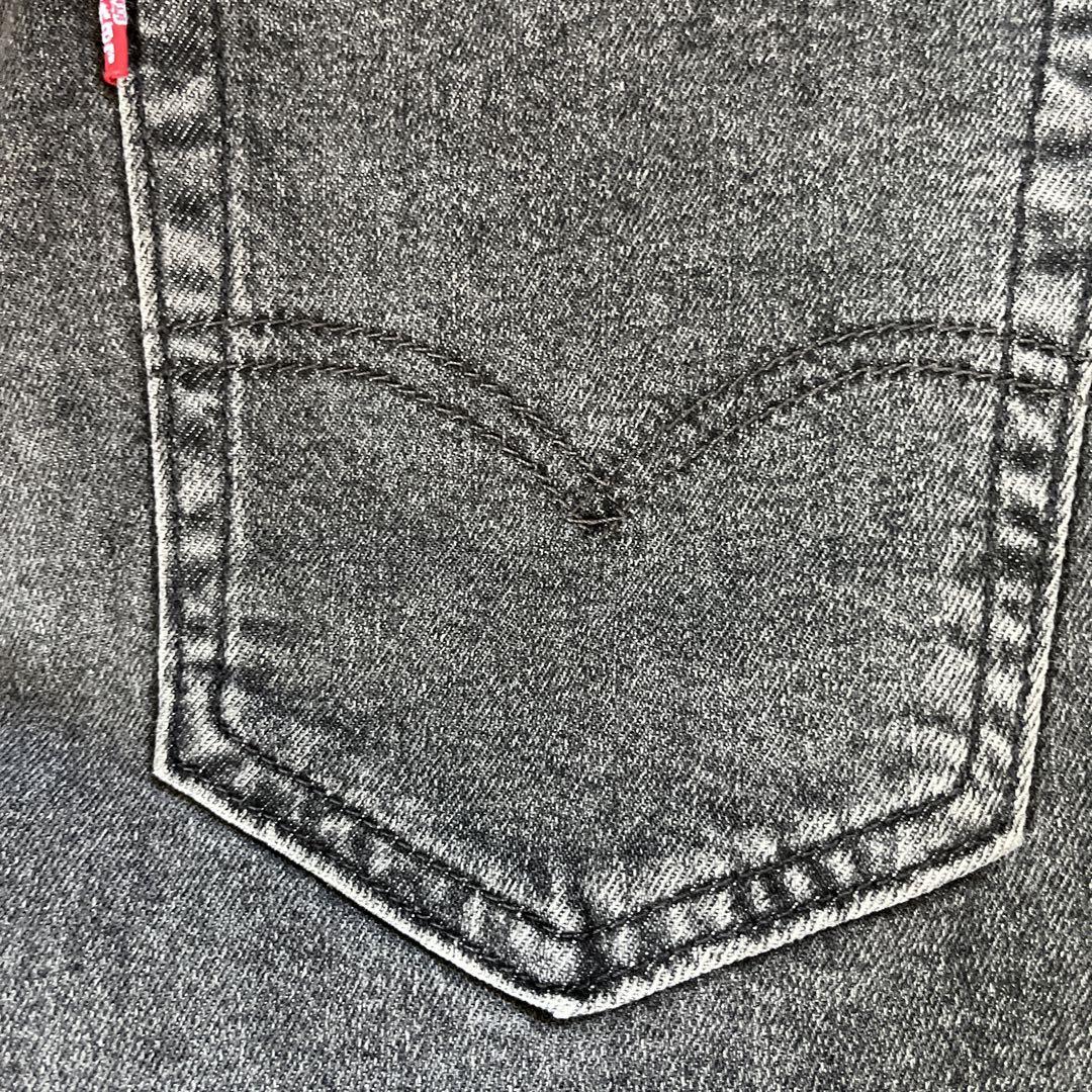 リーバイスブラック(加工)デニム505古着 画像2