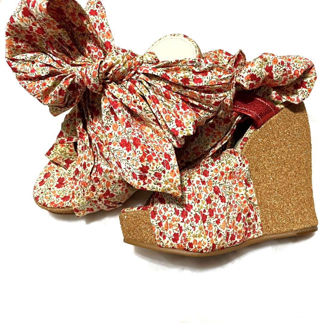 vivienne westwood 小花柄 コットン リボン サンダル vivienne westwood 小花柄 コットン リボン サンダル