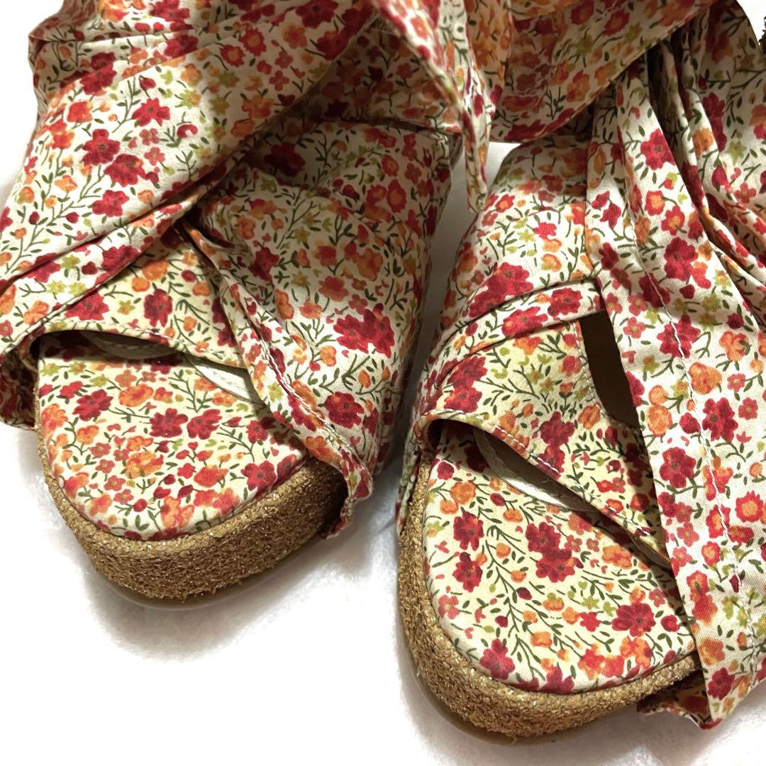 vivienne westwood 小花柄 コットン リボン サンダル vivienne westwood 小花柄 コットン リボン サンダル
